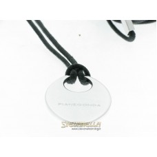 PIANEGONDA collana pendente argento ovale e cordino nero referenza CA010867